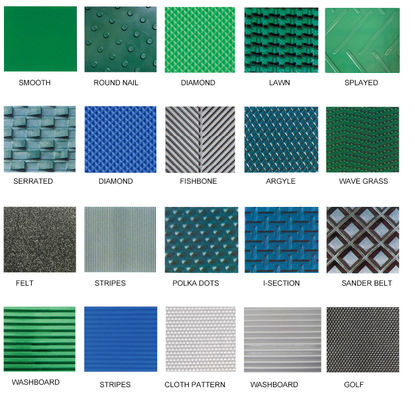 kaufen PVC-MusterFörderbandsind das haltbare raue Spitzenförderband in den grünen schwarzen/blauen verschiedenen Farben verfügbar online manufacture