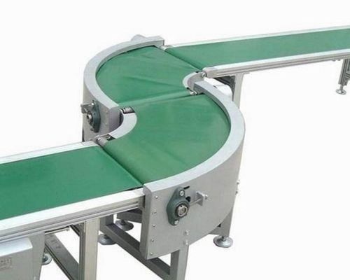 kaufen Blaue weiße Grün-PVC-Drehungskurve 90-Grad-Förderband 180-Grad-Förderband online manufacture