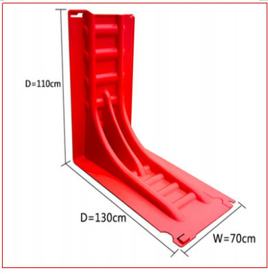 Höhe 110cm ABS Plastik Rot UV-feste Hochwasser-Baffier